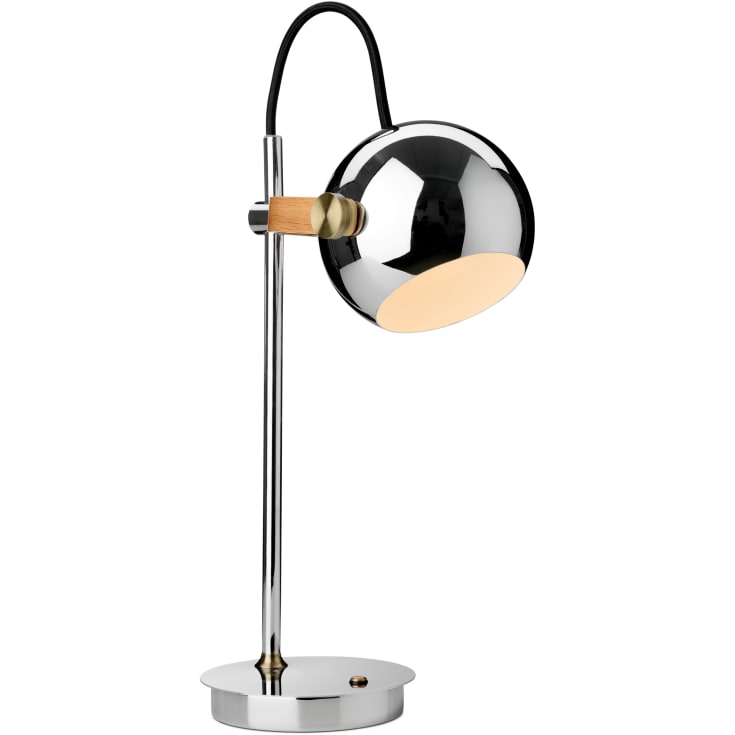 Halo Design DC oppladdningsbar bordlampe, krom