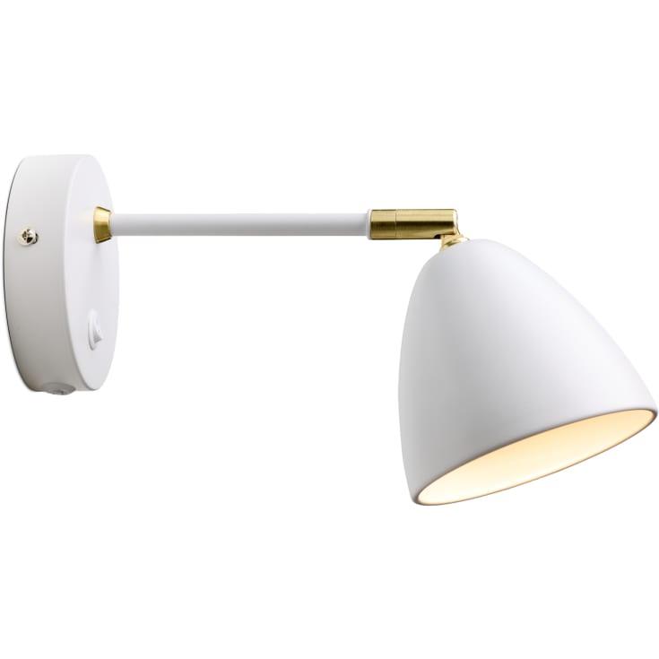 Halo Design Room vegglampe, hvit/messing