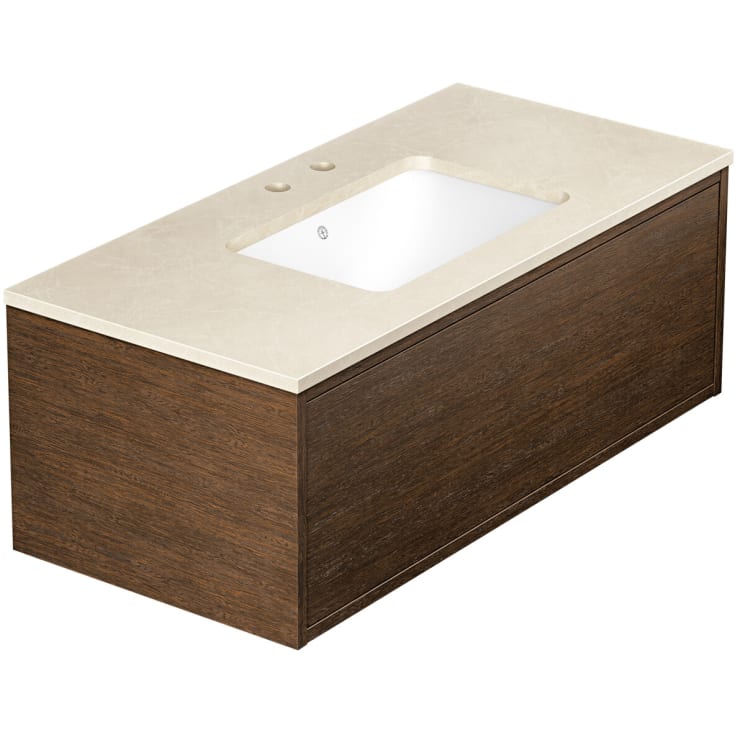 Gustavsberg Ducentic möbelpaket, 99x47 cm, brun ek