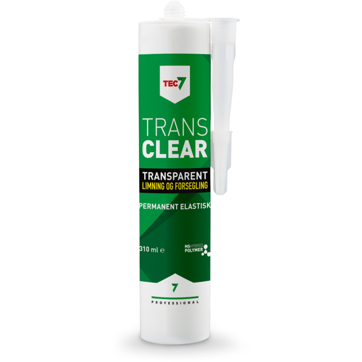 TEC7 Trans Clear fugemasse, 310 ml, transparent