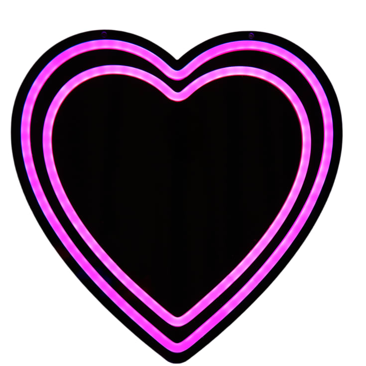 Veli Line Hjerte neon spejl