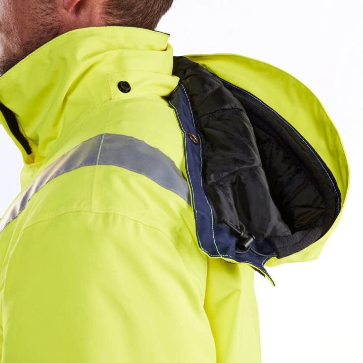 Blåkläder Workwear Hi-Vis vinterjakke, hi-vis gul/marine, str. XS