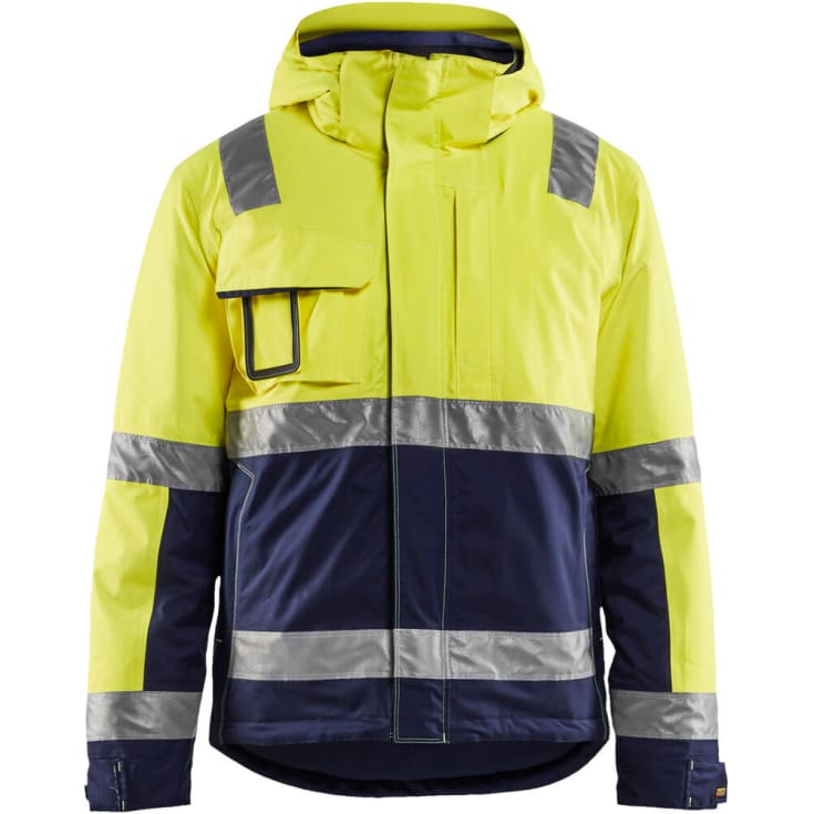 Blåkläder Workwear Hi-Vis vinterjakke, hi-vis gul/marine, str. 3XL