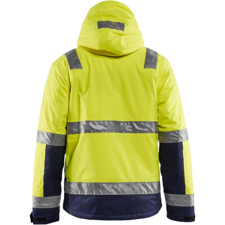 Blåkläder Workwear Hi-Vis vinterjakke, hi-vis gul/marine, str. 4XL