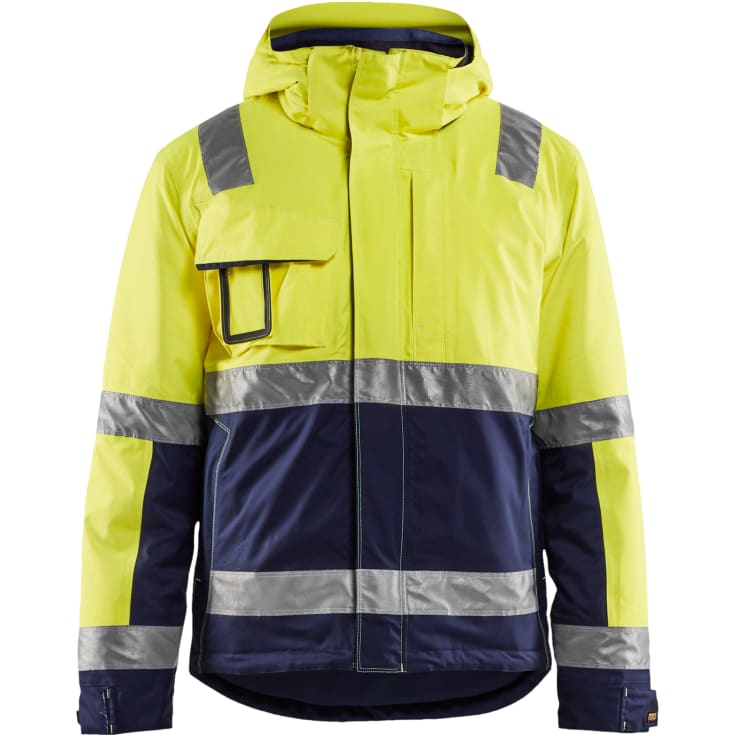 Blåkläder Workwear Hi-Vis vinterjakke, hi-vis gul/marine, str. 4XL