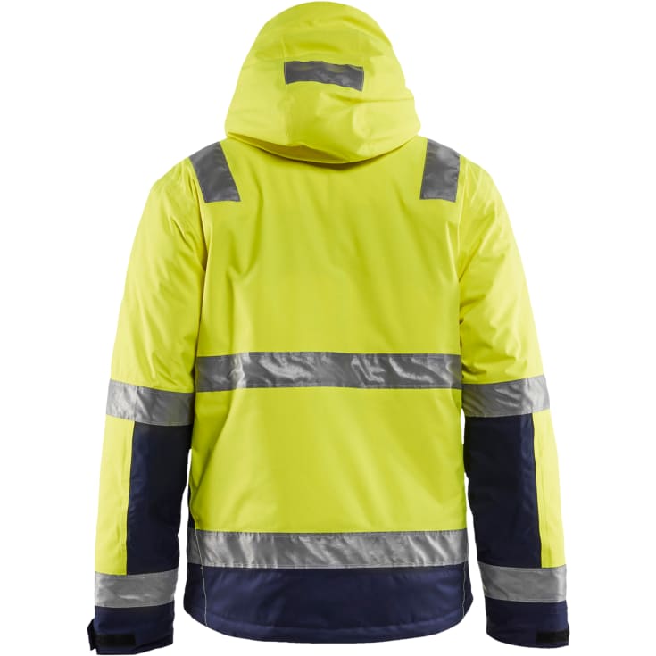 Blåkläder Workwear Hi-Vis vinterjakke, hi-vis gul/marine, str. 4XL