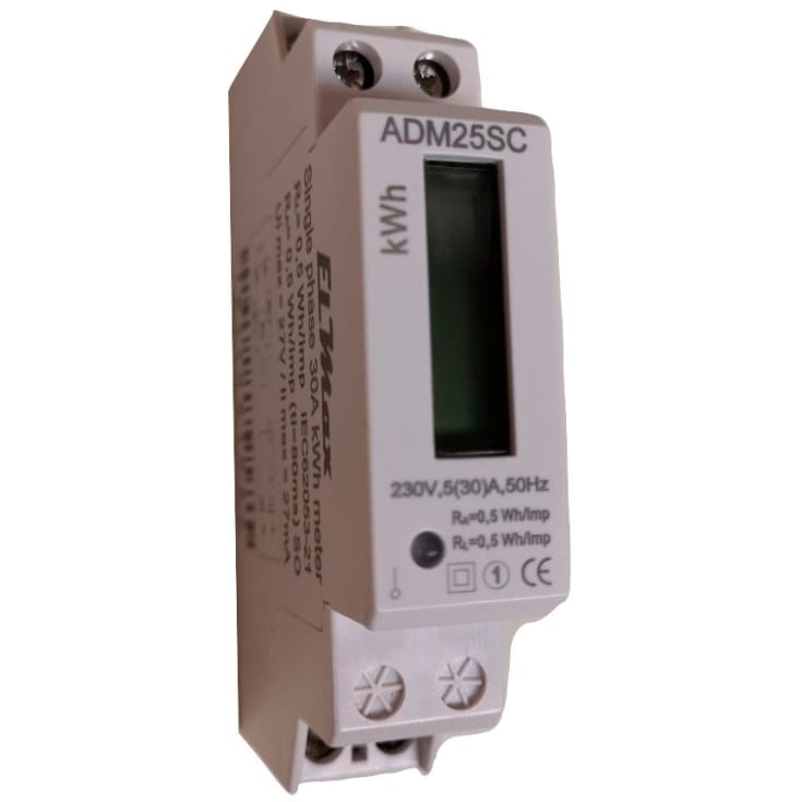 Måler kwh 1fase til din 18mm