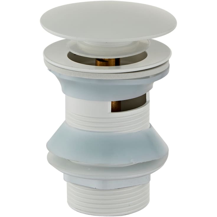 Zen Sanitary bundventil, push-open, mat hvid