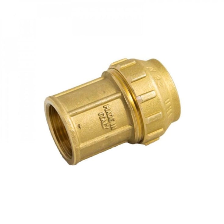 PEM messing overgang med muffe 1" - 32mm