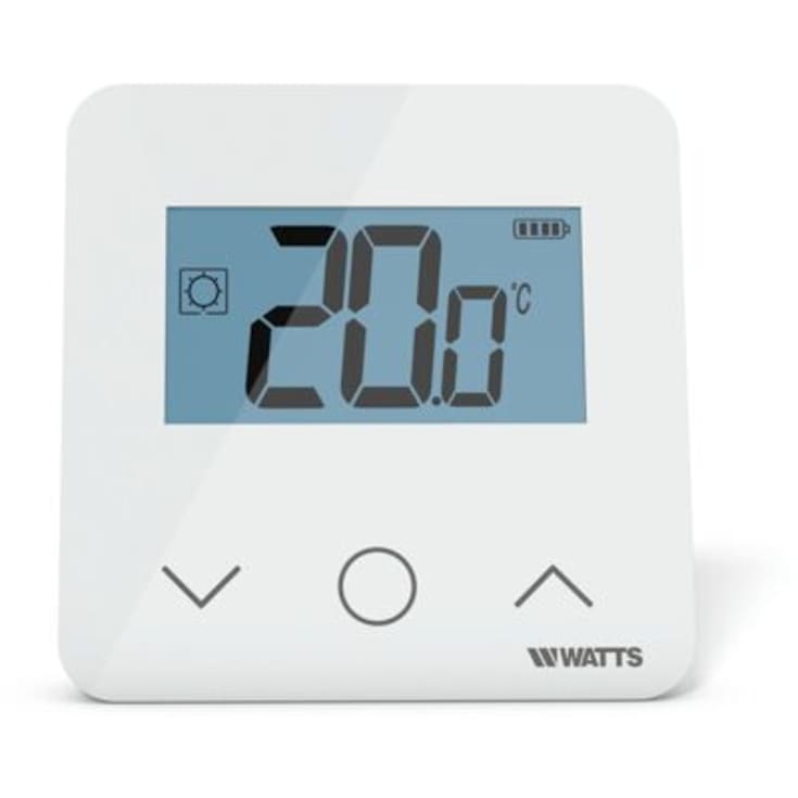 WATTS Vision romtermostat med LCD og glassfront, trådløs
