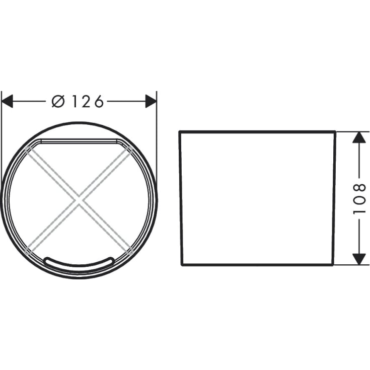 Hansgrohe WallStoris opbevaringskurv, sort