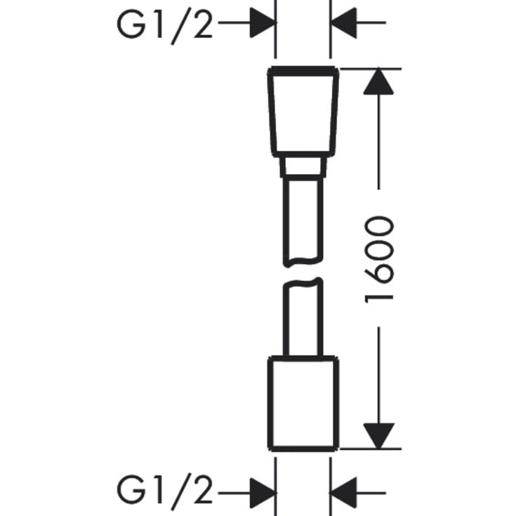 Hansgrohe Designflex bruseslange, 1,6 meter, børstet bronze