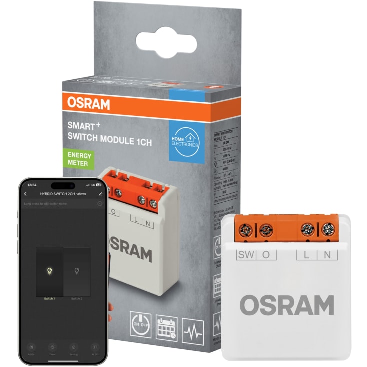 Osram Smart+ Wifi-relä för väggströmbrytare, 1-knapp