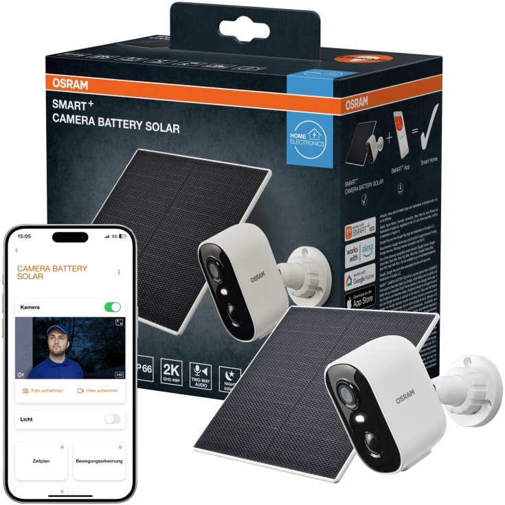Osram Smart+ Outdoor Battery kamera inkl. solcelle WiFi
