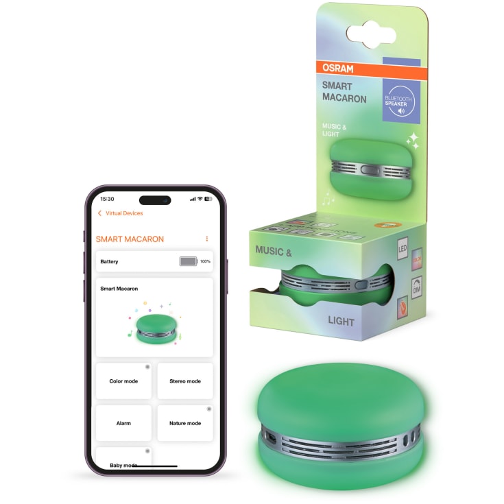 Osram Smart+ Macaron högtalare med ljus, grön