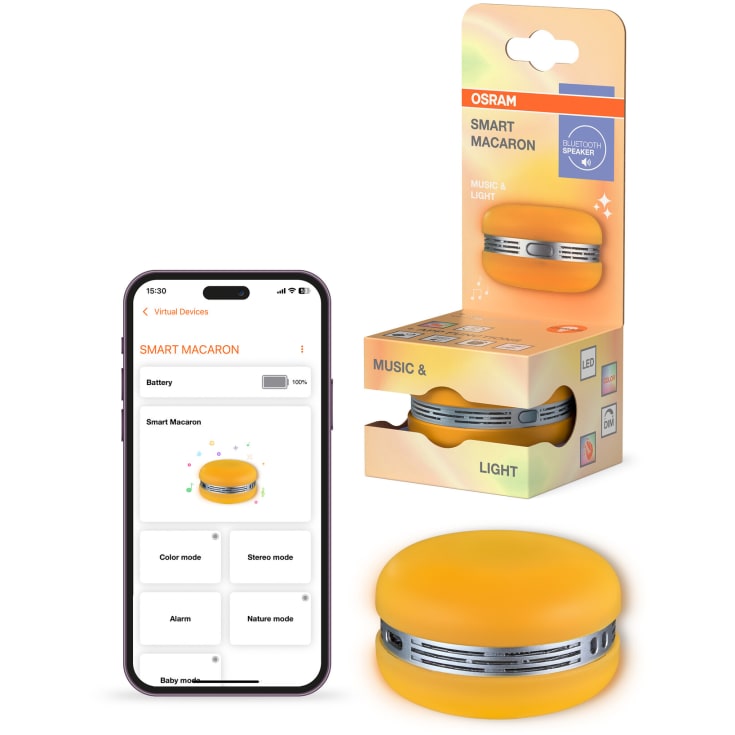 Osram Smart+ Macaron högtalare med ljus, orange