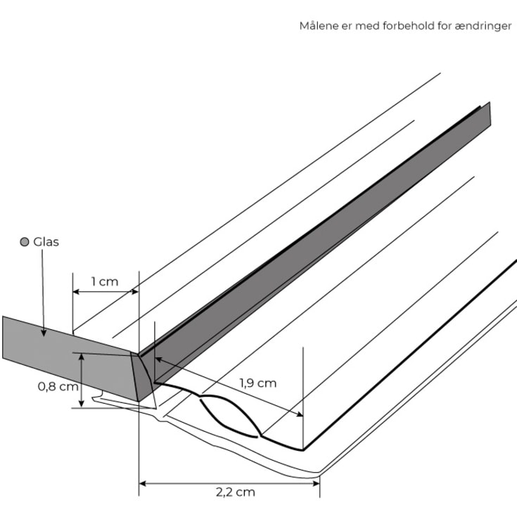Svaberliste til bund 8mm