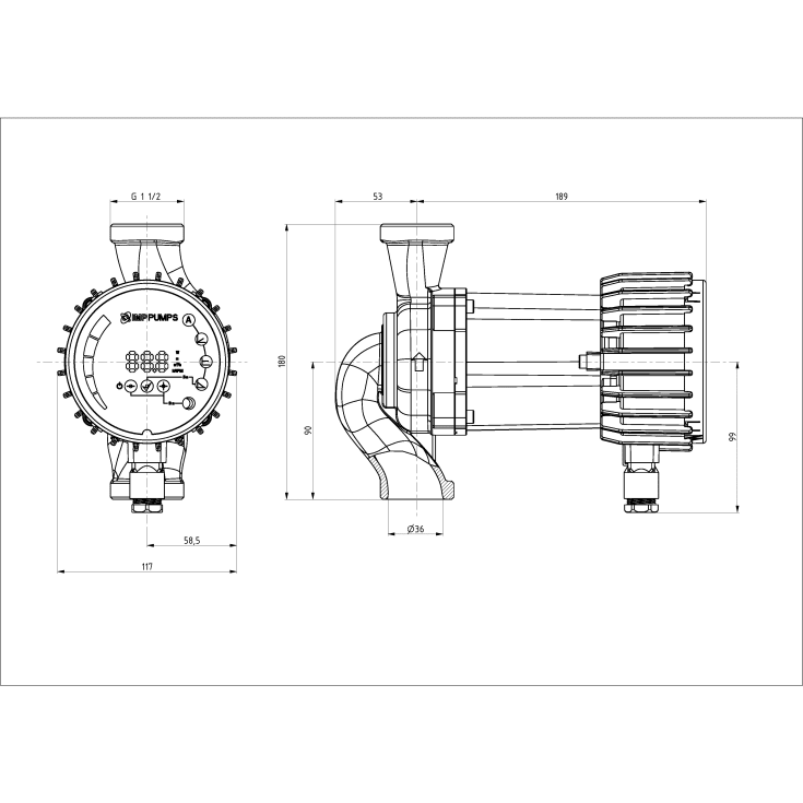 NMT Smart cirkulationspumpe 25-120-180