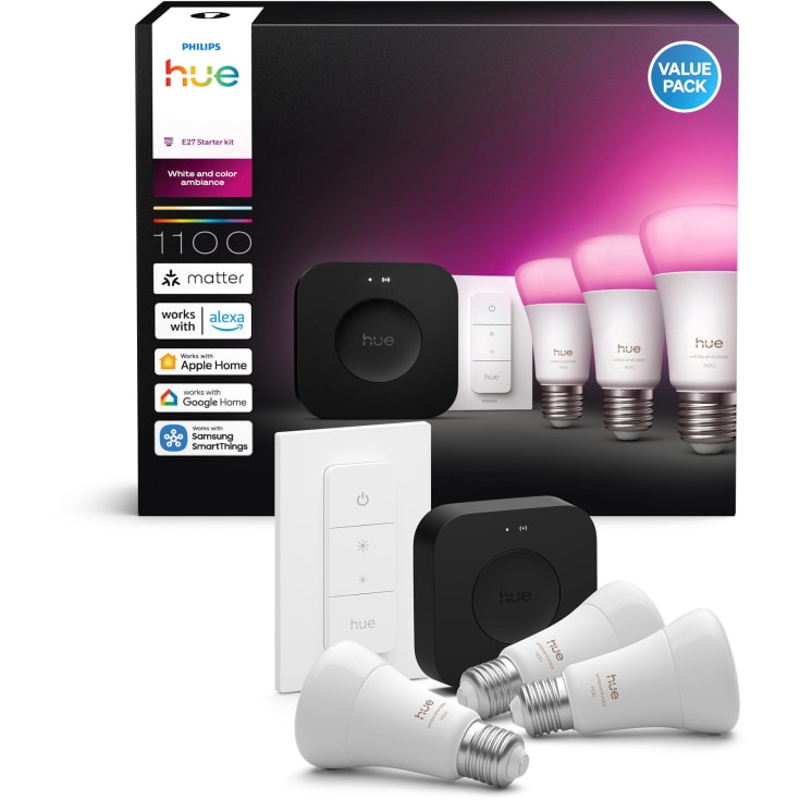 Philips Hue White Color Ambiance E27 standardpære, startsæt