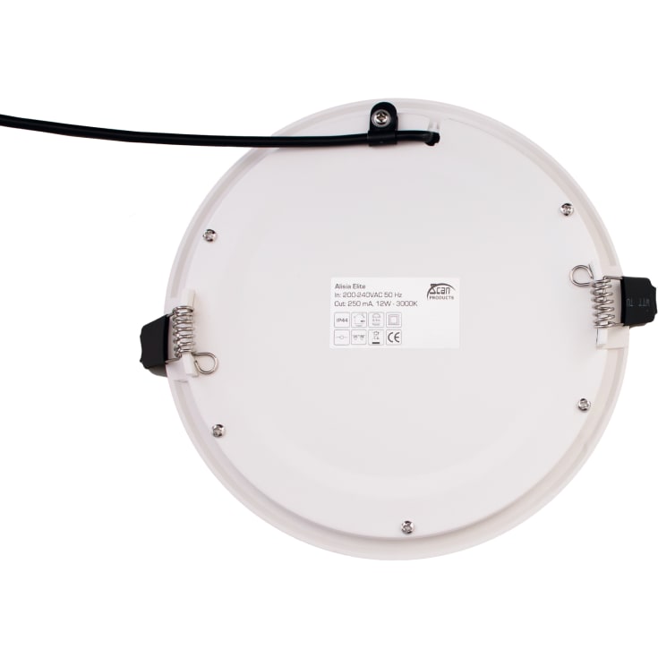 Alisia Elite 230V 12W 3000K Ra90 920lm IP44 mat hvid rund