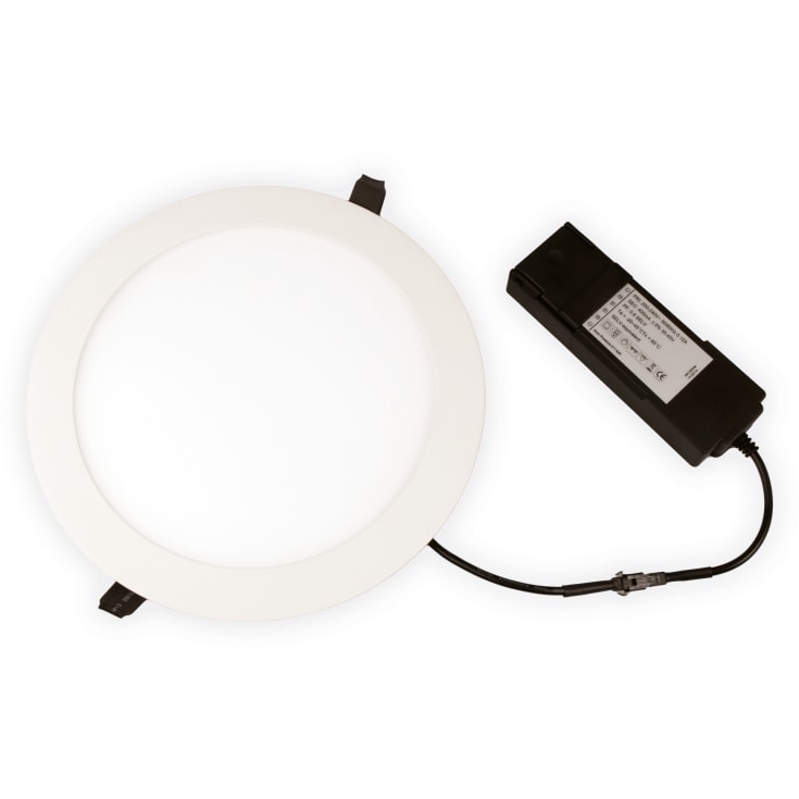 Scan Products Alisia Elite innfelt spotlight, matt hvit, 3000K, Ø22,5 cm