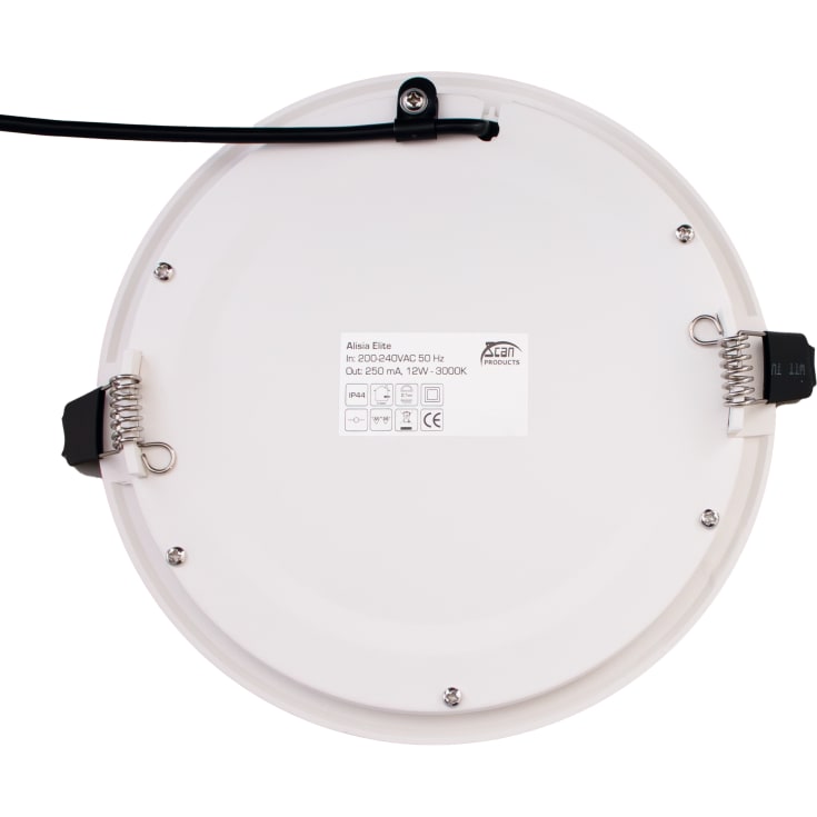 Scan Products Alisia Elite indbygningsspot, mat hvid, 4000K, Ø22,5 cm