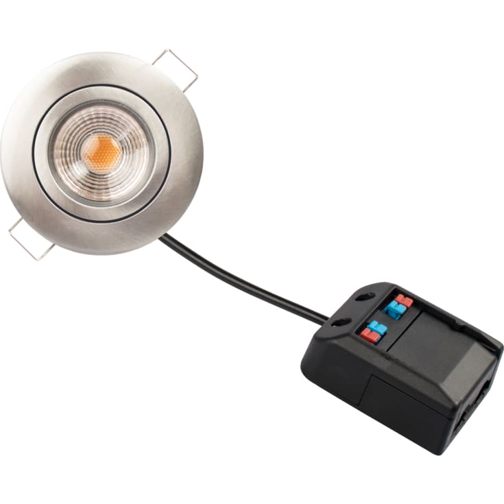 Scan Products Claudia Loop downlight, 3000K, børstet aluminium