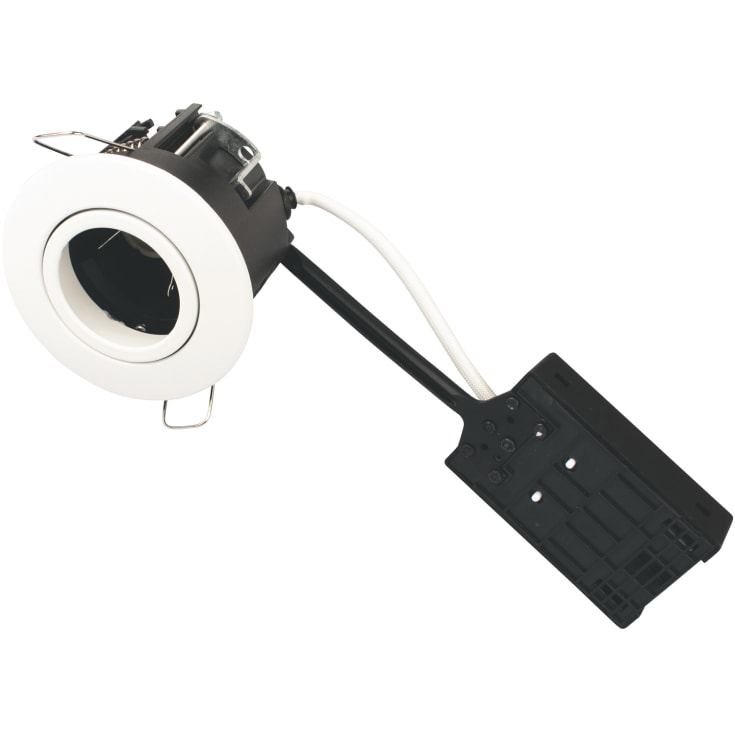 Luna combi Install 230V IP44 mat hvid rund