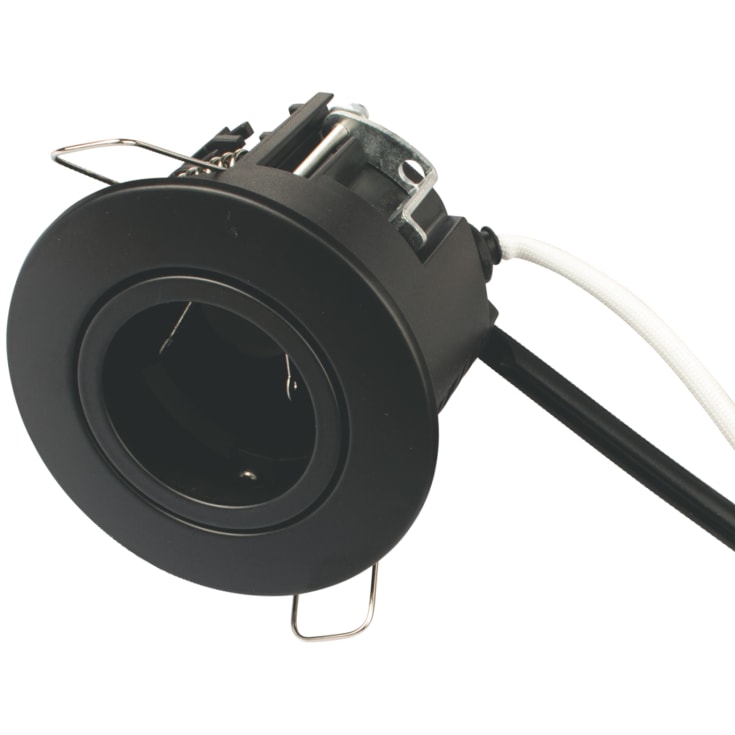 Luna combi Install 230V IP44 mat sort rund