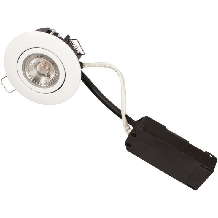 Scan Products Luna Low Profile downlight, matt hvit, 2700K, 6 stk