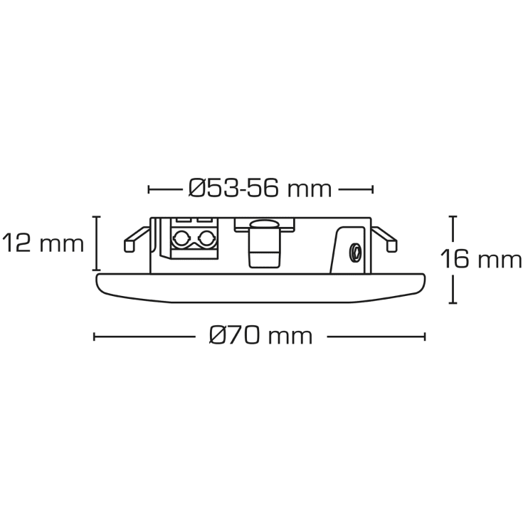 Scan Products Sofia downlight, 2700K, aluminium