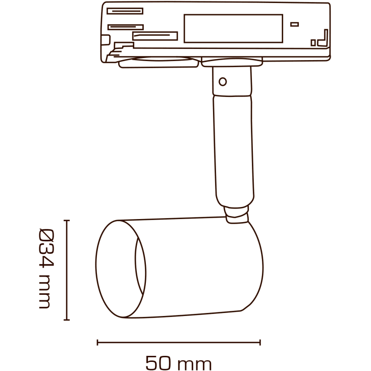Scan Products Mita 1F skinnespot, Ø5 cm, sort