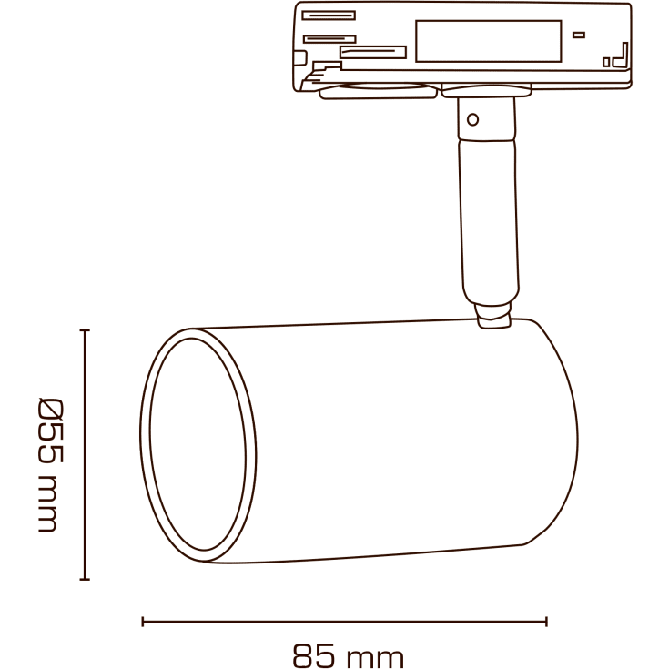 Scan Products Mita 1F skinnespot, Ø5,5 cm, hvid