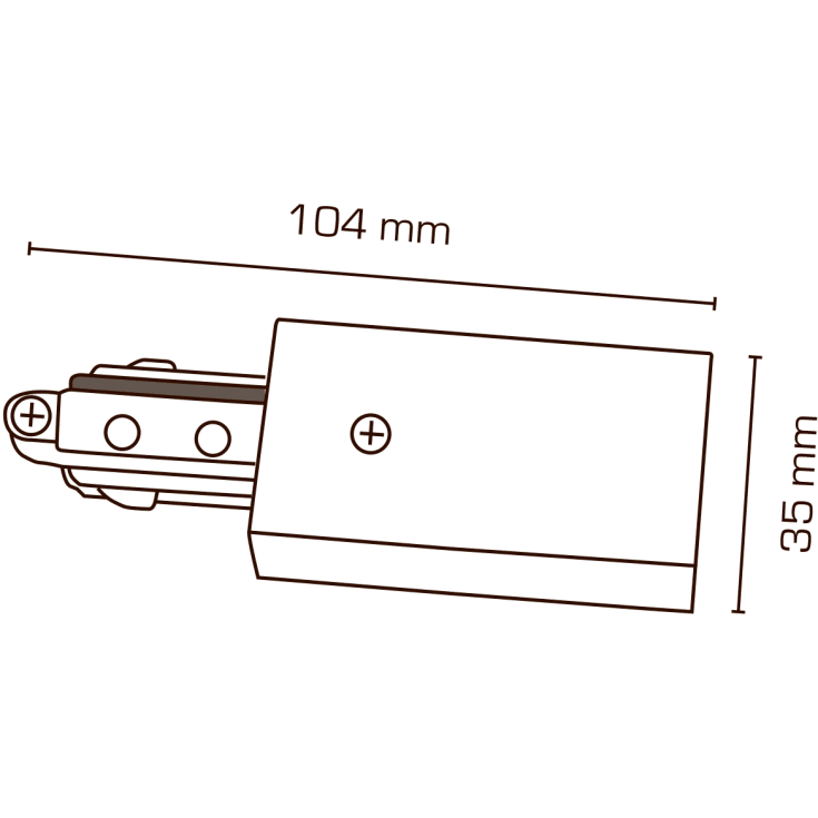 Scan Products Mita 1F tilslutning, hvid, højre