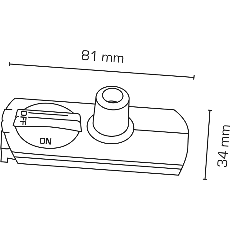 Scan Products Mita 1F pendeladapter, hvid
