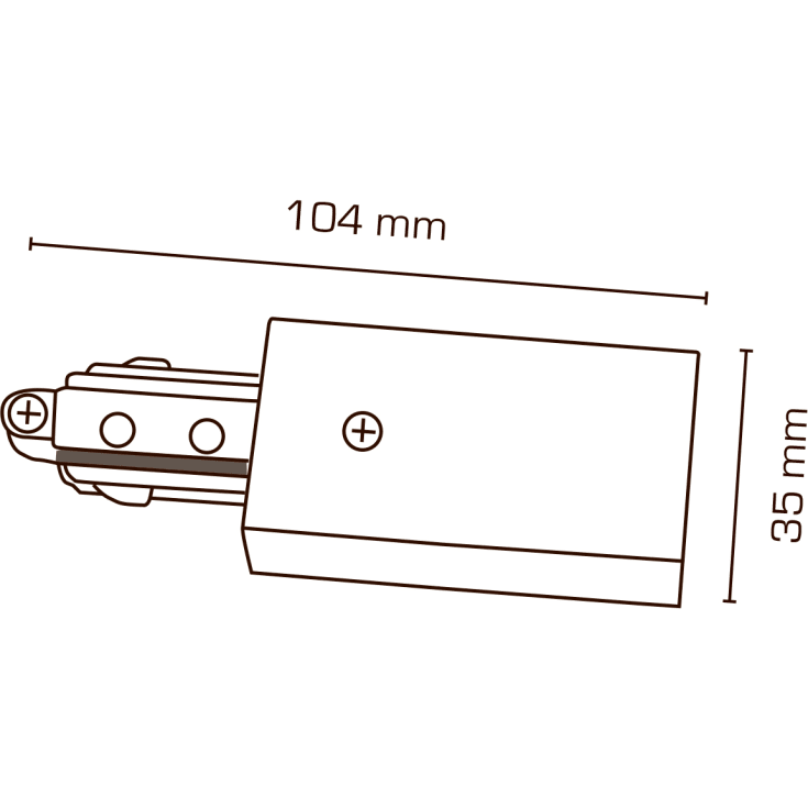 Scan Products Mita 1F tilslutning, hvid, venstre