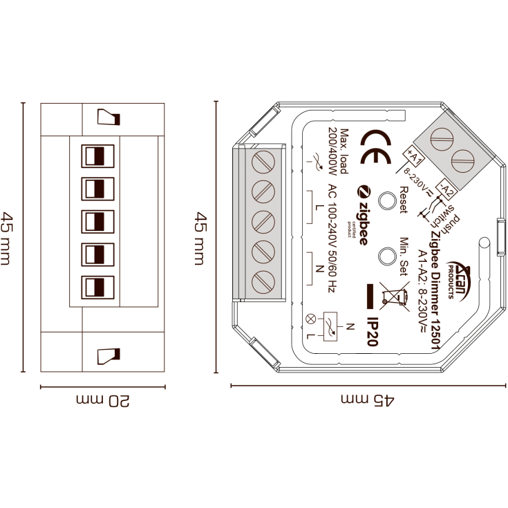 Scan Products Zigbee trykkdimmer