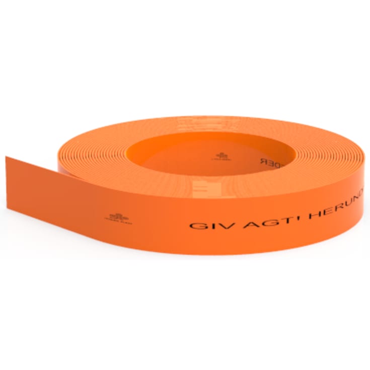 Markeringsbånd, orange, LYSLEDER, 25 x 0,3 mm, 250 m