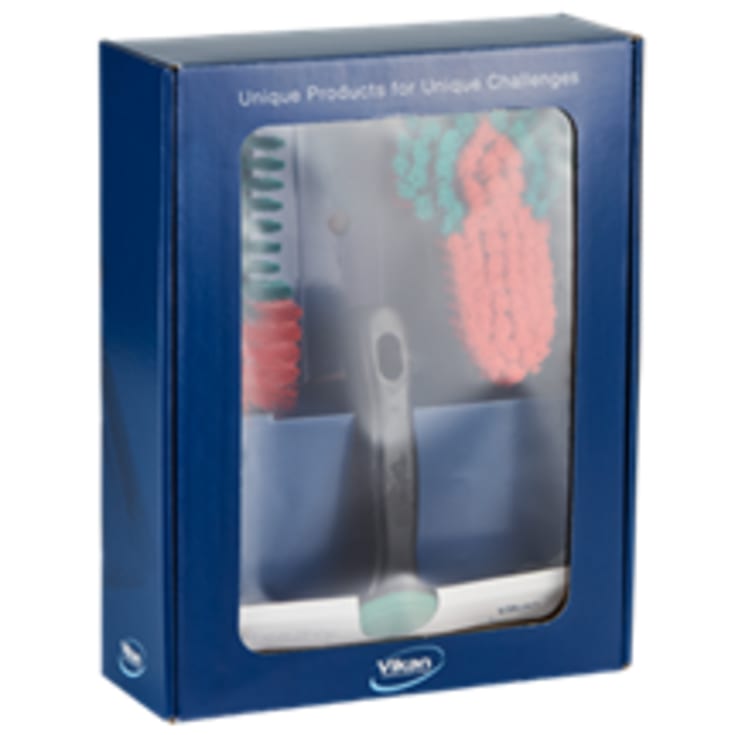 Vikan transport autobørste kit med 2 børster og en Wipe-N-Shine