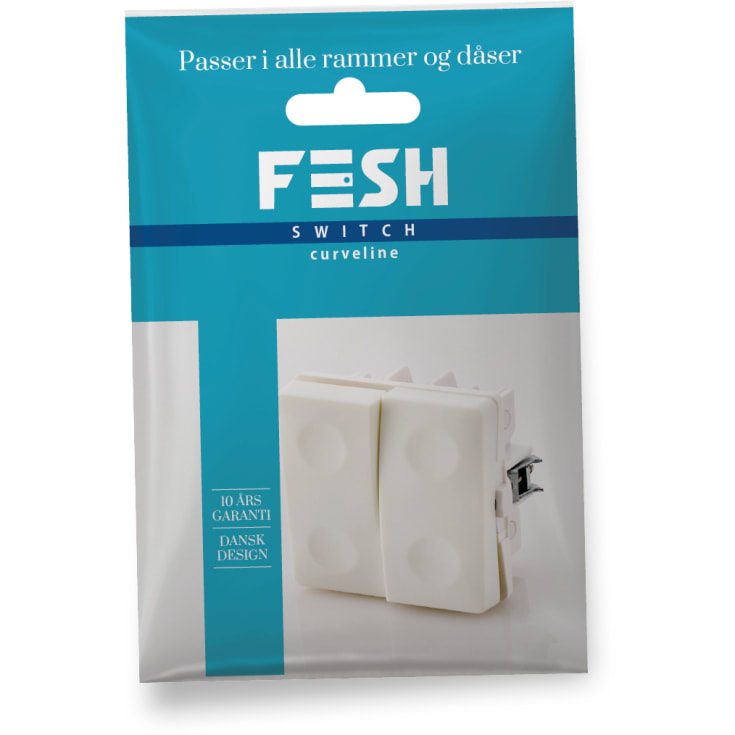 Fesh Curveline kroneafbryder, 1 modul, hvid