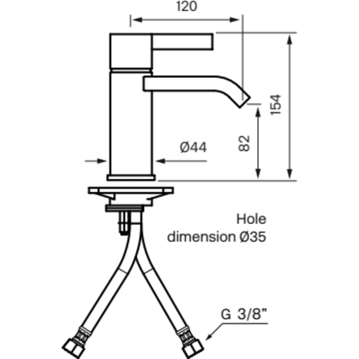 Tapwell ARM071M tvättställsblandare, krom