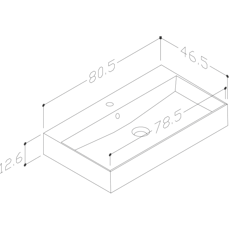 Korsbakken Sole møbelservant, 80,5x46,5 cm, hvit matt