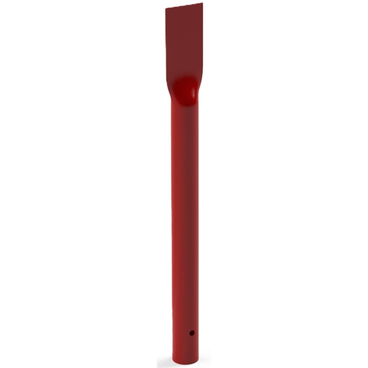 Letbek 110 x 1500 mm markeringsstolpe, PE, rød