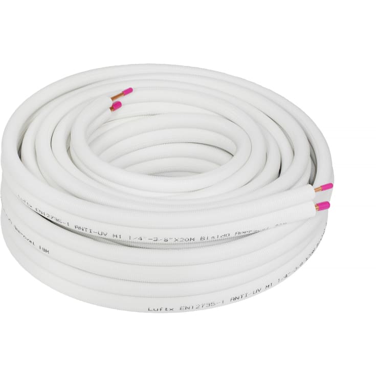 LuftX® Isoleret kobberør 1/4" x 1/2" 20m