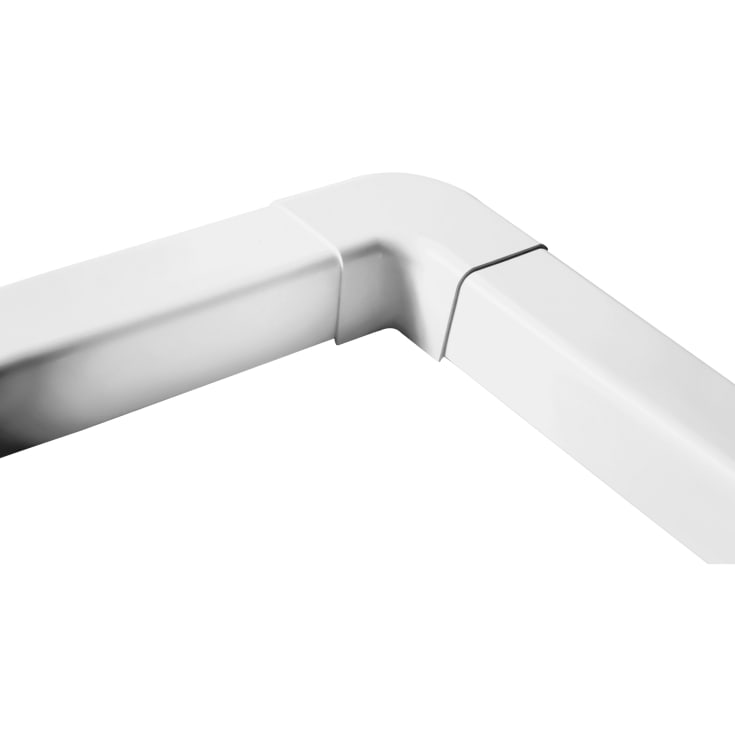 8 st LuftX® Platt vinkel 90° 80 x 60 mm vit