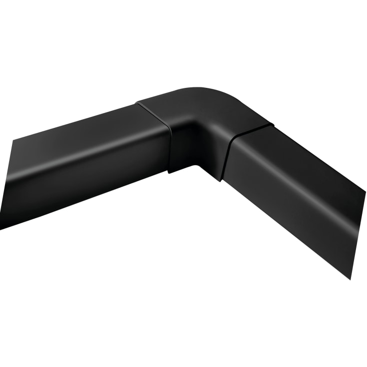 LuftX® platt vinkel 90° 80x60 mm svart