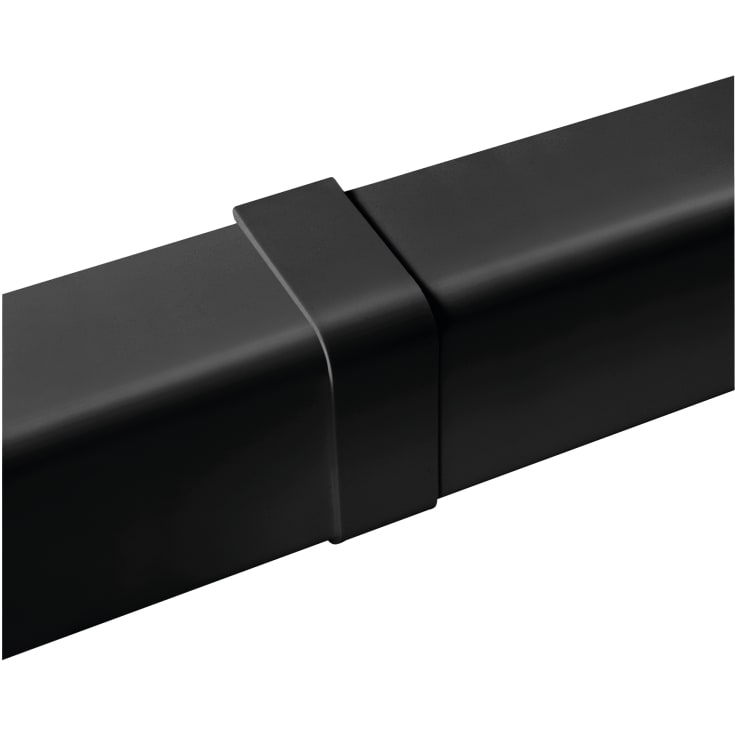 LuftX® tilslutningsdæksel 80x60 mm sort