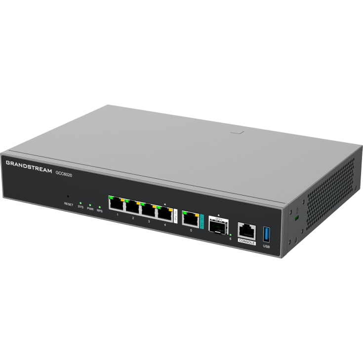 Grandstream GCC 6020-ruter med IP-PBX PoE 4x1G 1x2.5G 1xSFP+