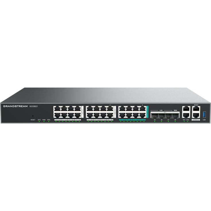 Grandstream GCC 6021-ruter med IP-PBX PoE 16x1G 8x2.5G 4xSFP+