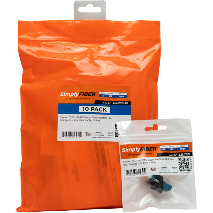 Simplyfiber Keystone LC/UPC til LC/UPC SM 10-pak